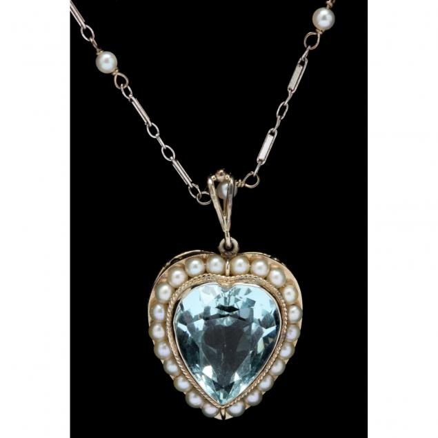 edwardian-aquamarine-and-pearl-pendant-necklace
