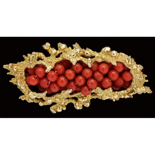 18kt-red-coral-brooch