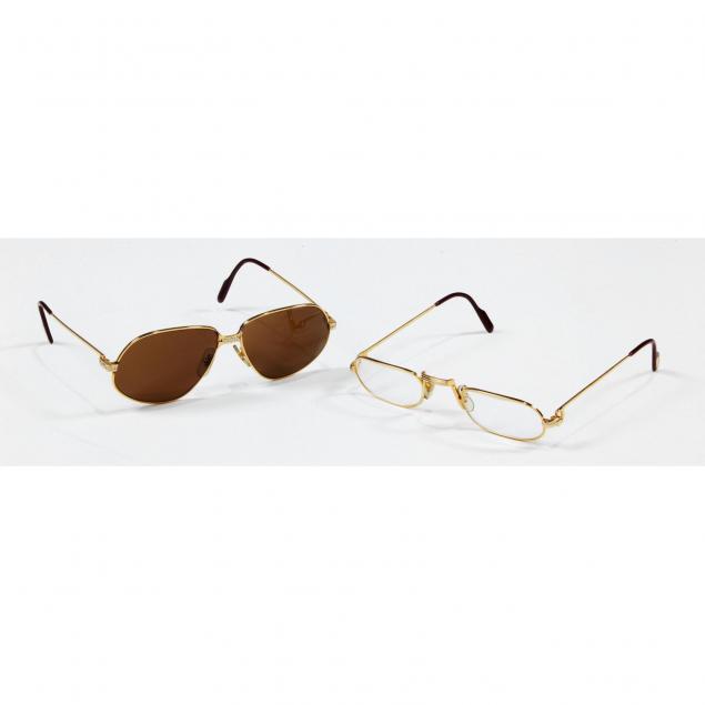 two-pair-vintage-cartier-glasses