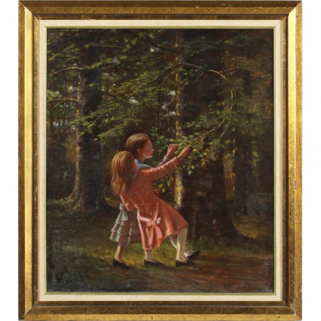 otto-thoren-1828-1889-playtime-in-the-forest