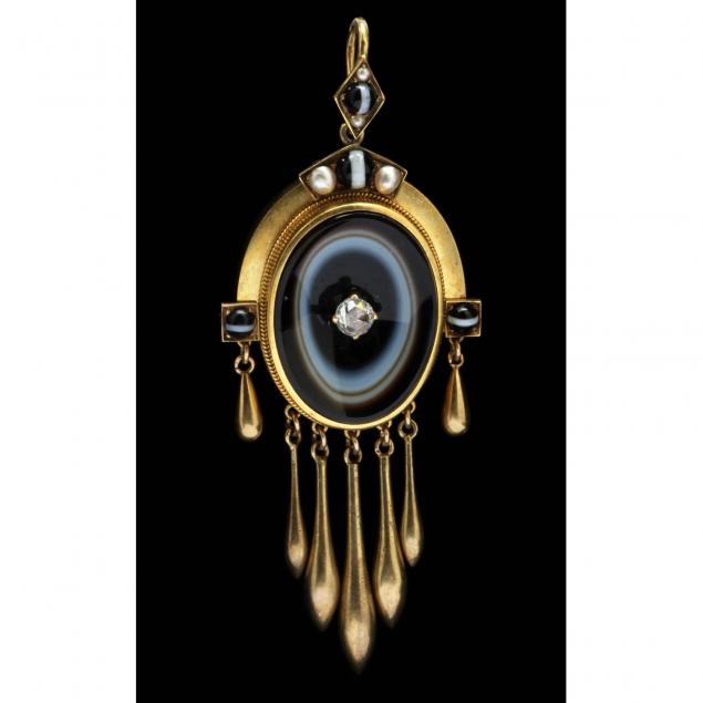 victorian-banded-onyx-and-diamond-pendant