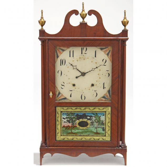federal-pillar-and-scroll-mantle-clock