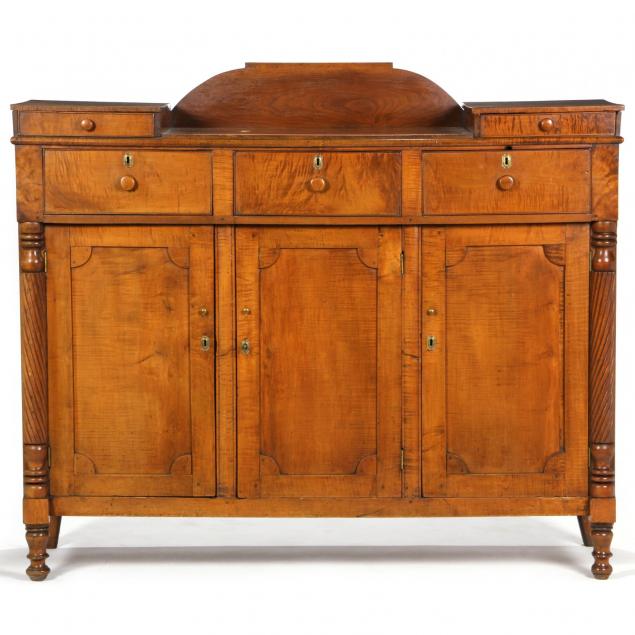 american-late-federal-tiger-maple-sideboard
