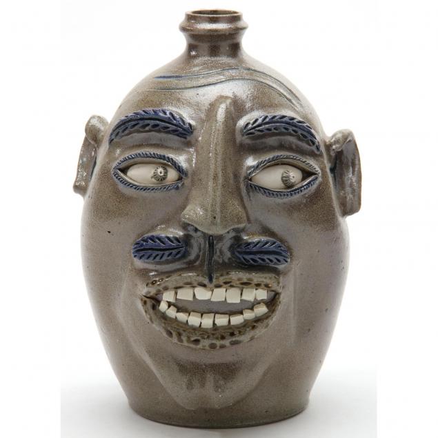 nc-folk-pottery-billy-ray-hussey-face-jug