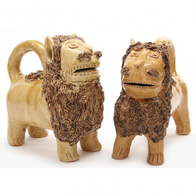 nc-folk-pottery-pair-of-westmoore-lions