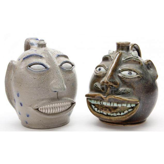 nc-folk-pottery-billy-ray-hussey-face-jugs