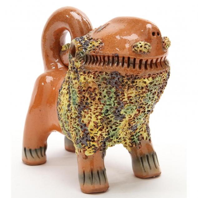 nc-folk-pottery-billy-ray-hussey-lead-glazed-lion
