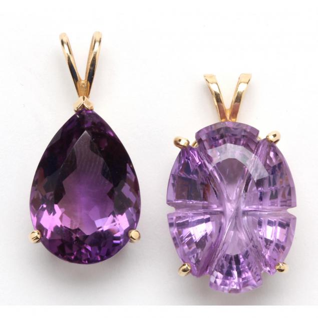 two-14kt-amethyst-pendants