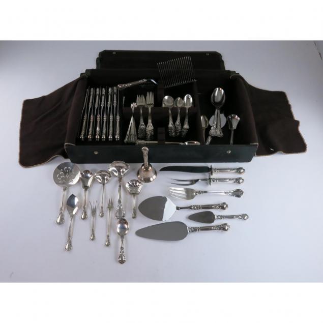 gorham-chantilly-sterling-silver-flatware-service