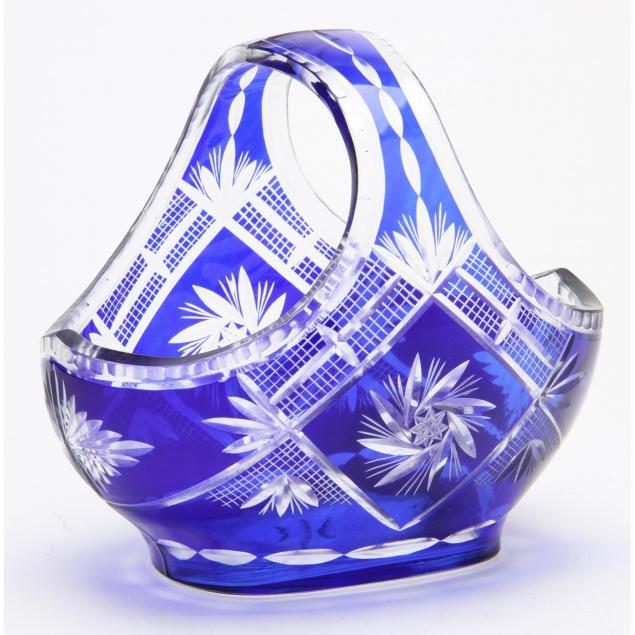 cobalt-cut-to-clear-glass-basket