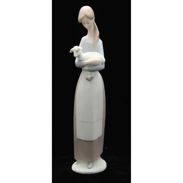 lladro-figure-of-young-woman-with-lamb