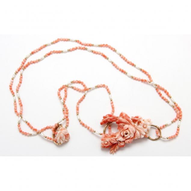 carved-coral-and-freshwater-pearl-necklace