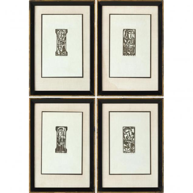 max-weber-1881-1961-four-woodcuts