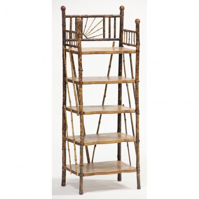 english-burnt-bamboo-bookshelf