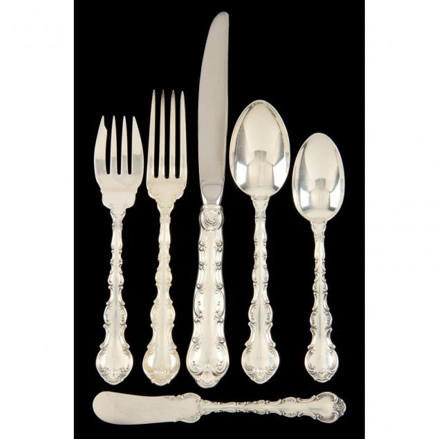 gorham-strasbourg-sterling-silver-flatware-service