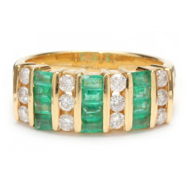 18kt-emerald-and-diamond-band