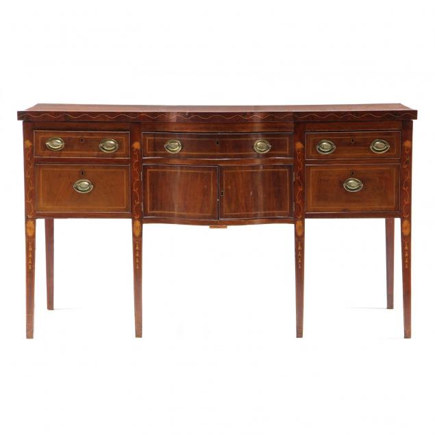 important-shenandoah-valley-of-virginia-federal-inlaid-serpentine-sideboard