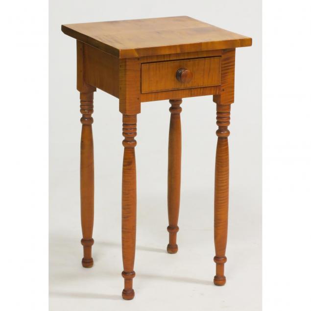 diminutive-tiger-maple-one-drawer-stand