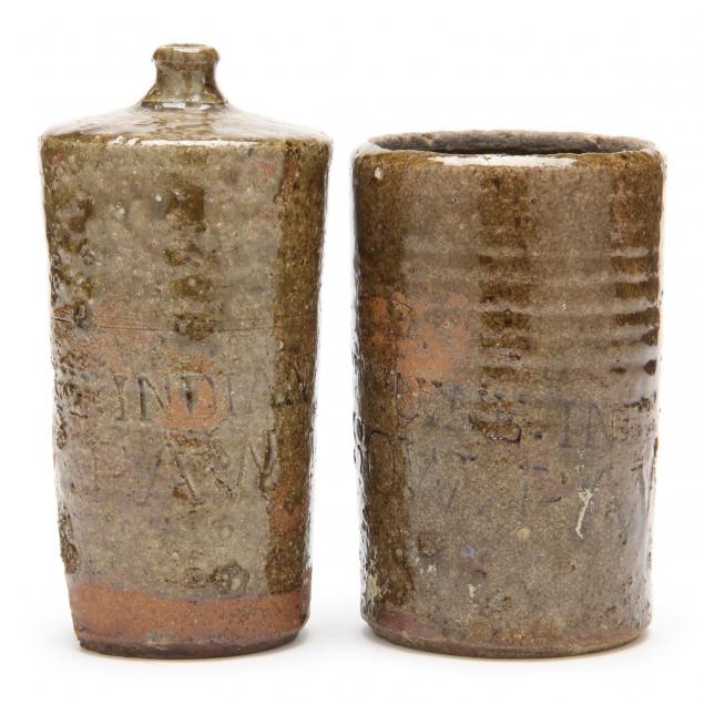 nc-pottery-rare-medicine-bottle-and-beaker