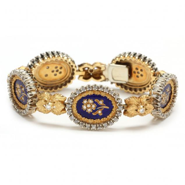 18kt-enamel-and-diamond-bracelet