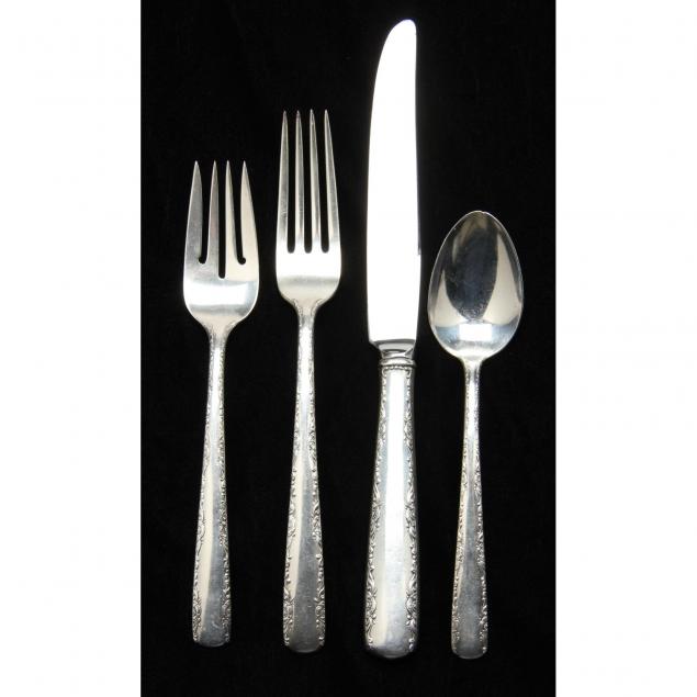 gorham-camellia-sterling-silver-flatware-service