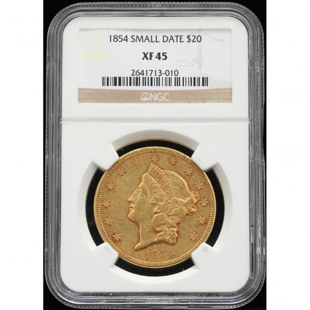 1854-small-date-20-gold-liberty-head-double-eagle