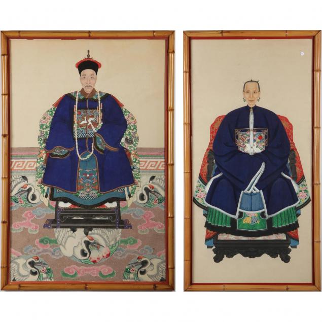 two-chinese-ancestral-portraits