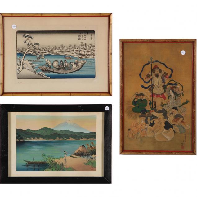 three-framed-japanese-artworks