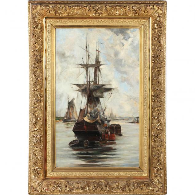 att-johan-jacob-bennetter-norwegian-1822-1904-ship-on-fire