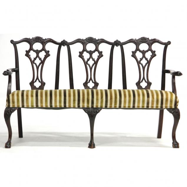 chippendale-style-triple-back-settee