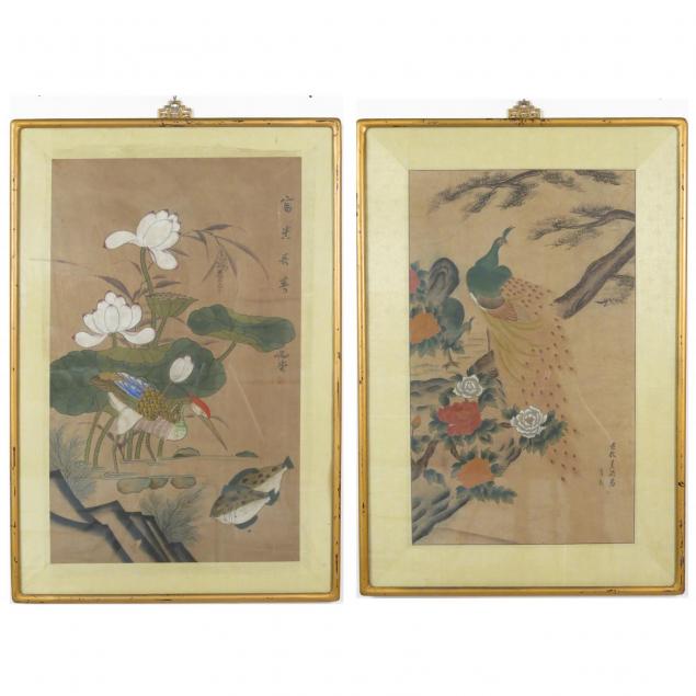 three-chinese-scroll-paintings