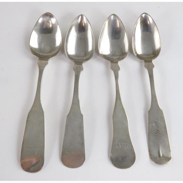 four-american-coin-silver-teaspoons