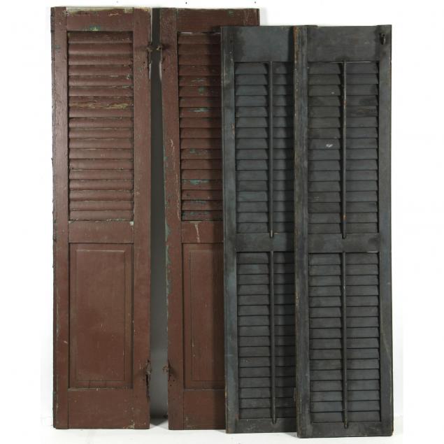 four-antique-painted-wood-plantation-style-shutters