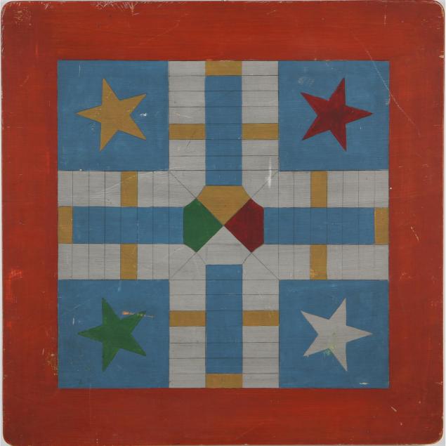 vintage-painted-wood-parcheesi-game-board