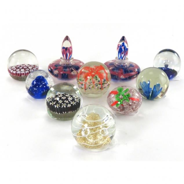 group-of-10-art-glass-paperweights