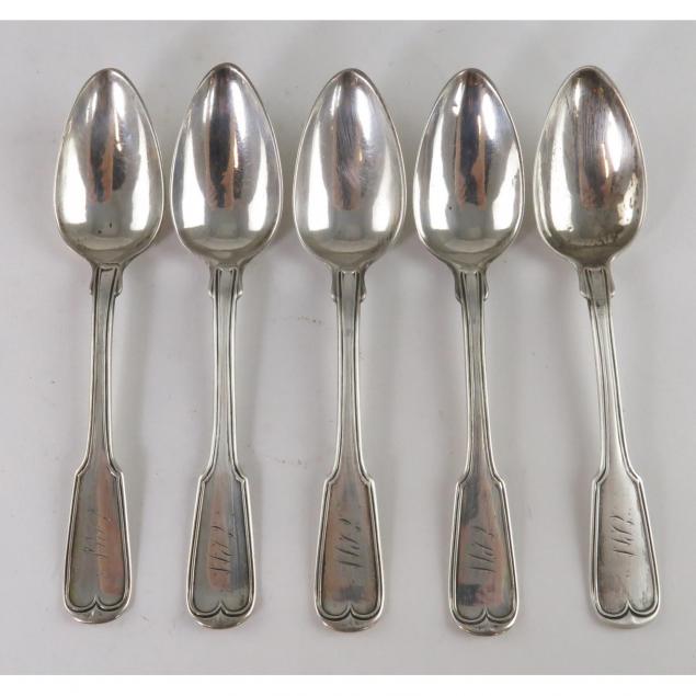 five-american-coin-silver-teaspoons