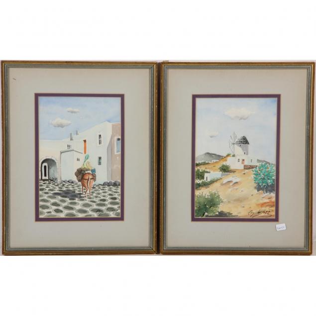 two-works-watercolors-of-greece