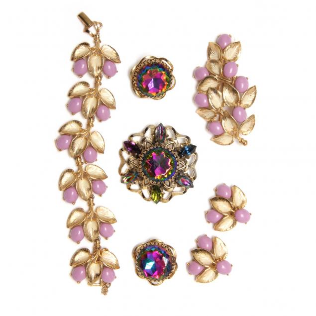two-sets-of-vintage-fashion-jewelry-schiaparelli