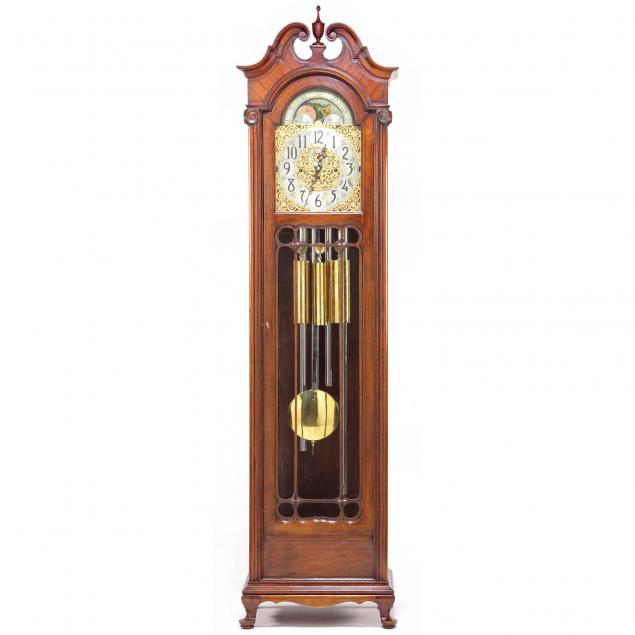 colonial-mft-co-tubular-chimetall-case-clock