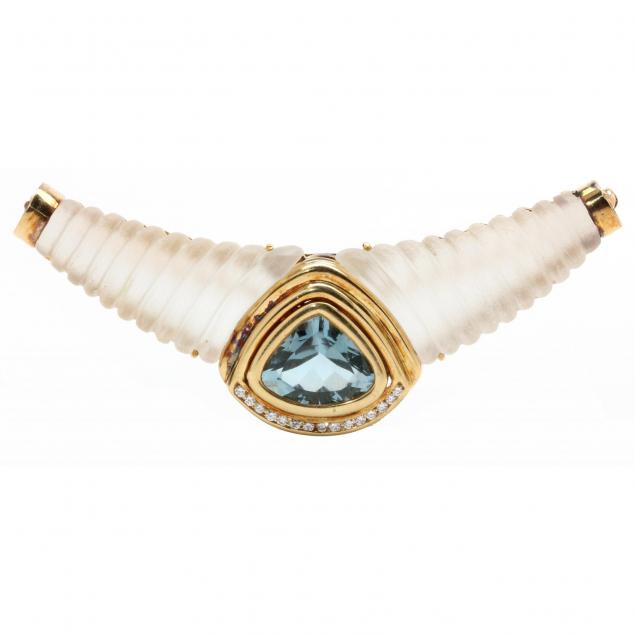 14kt-quartz-blue-topaz-and-diamond-brooch