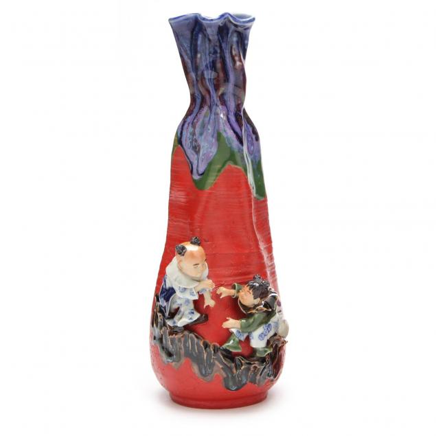 japanese-sumida-pottery-vase