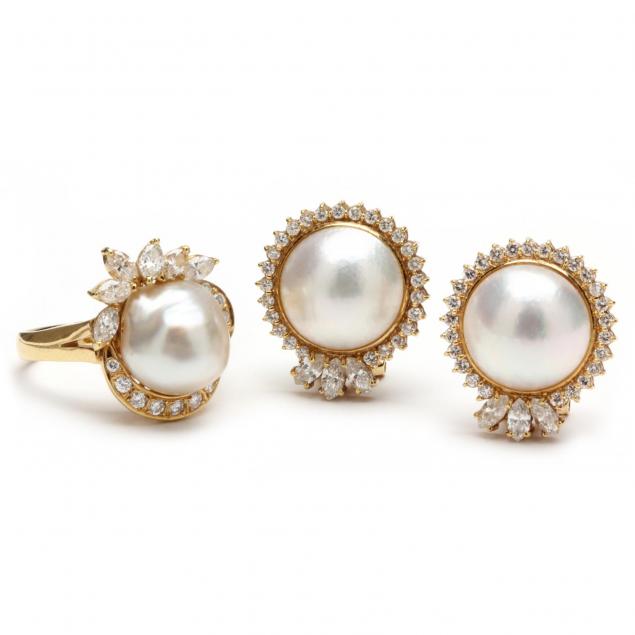 18kt-baroque-mabe-pearl-and-diamond-ring-and-ear-clips