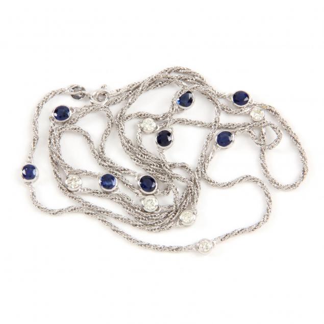 14kt-white-gold-sapphire-and-diamond-necklace-unoaerre