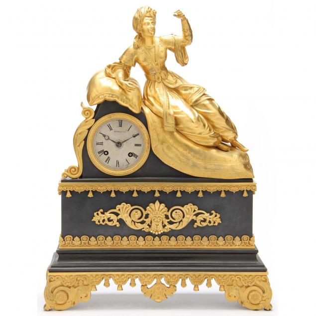 tiffany-gilt-brass-french-figural-clock