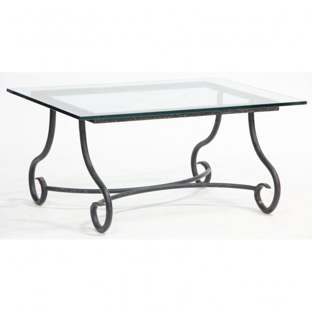 wrought-iron-rectangular-glass-coffee-table