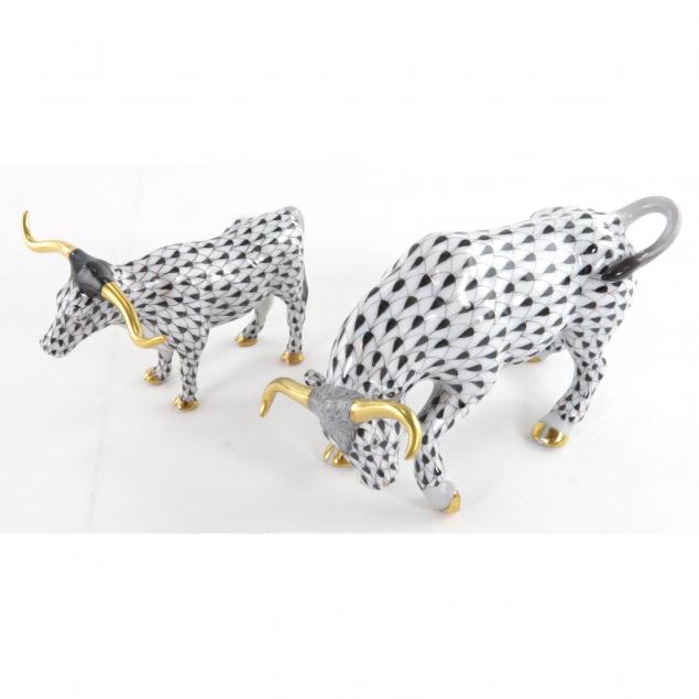 herend-porcelain-two-bulls