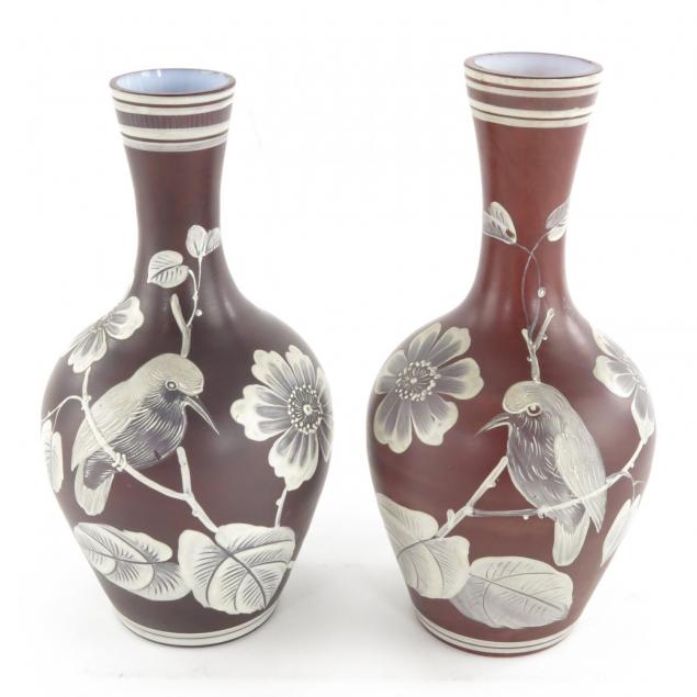pair-of-florentine-art-cameo-glass-mantel-vases