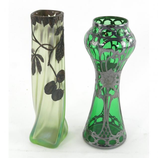 two-early-overlaid-glass-vases