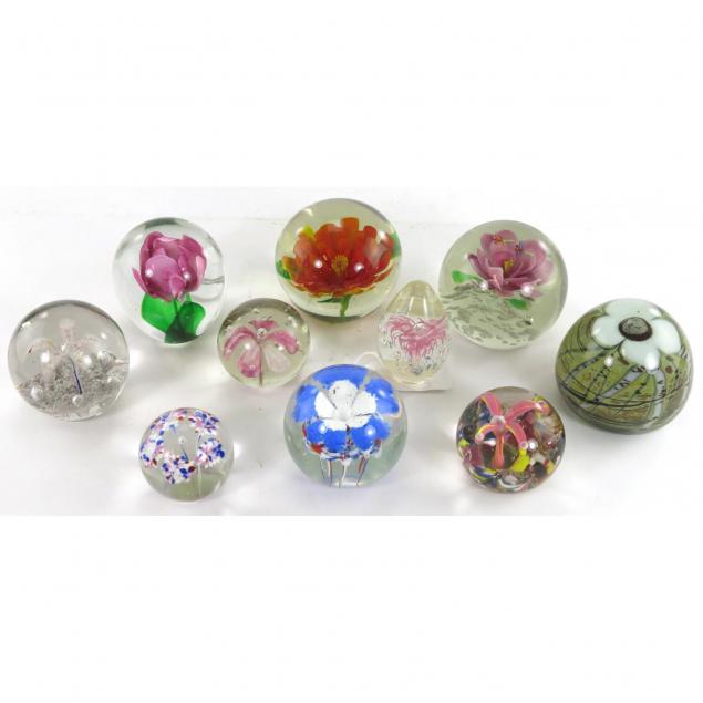 group-of-10-art-glass-paperweights
