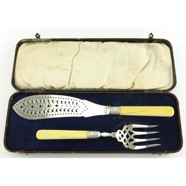 victorian-silverplate-fish-serving-set